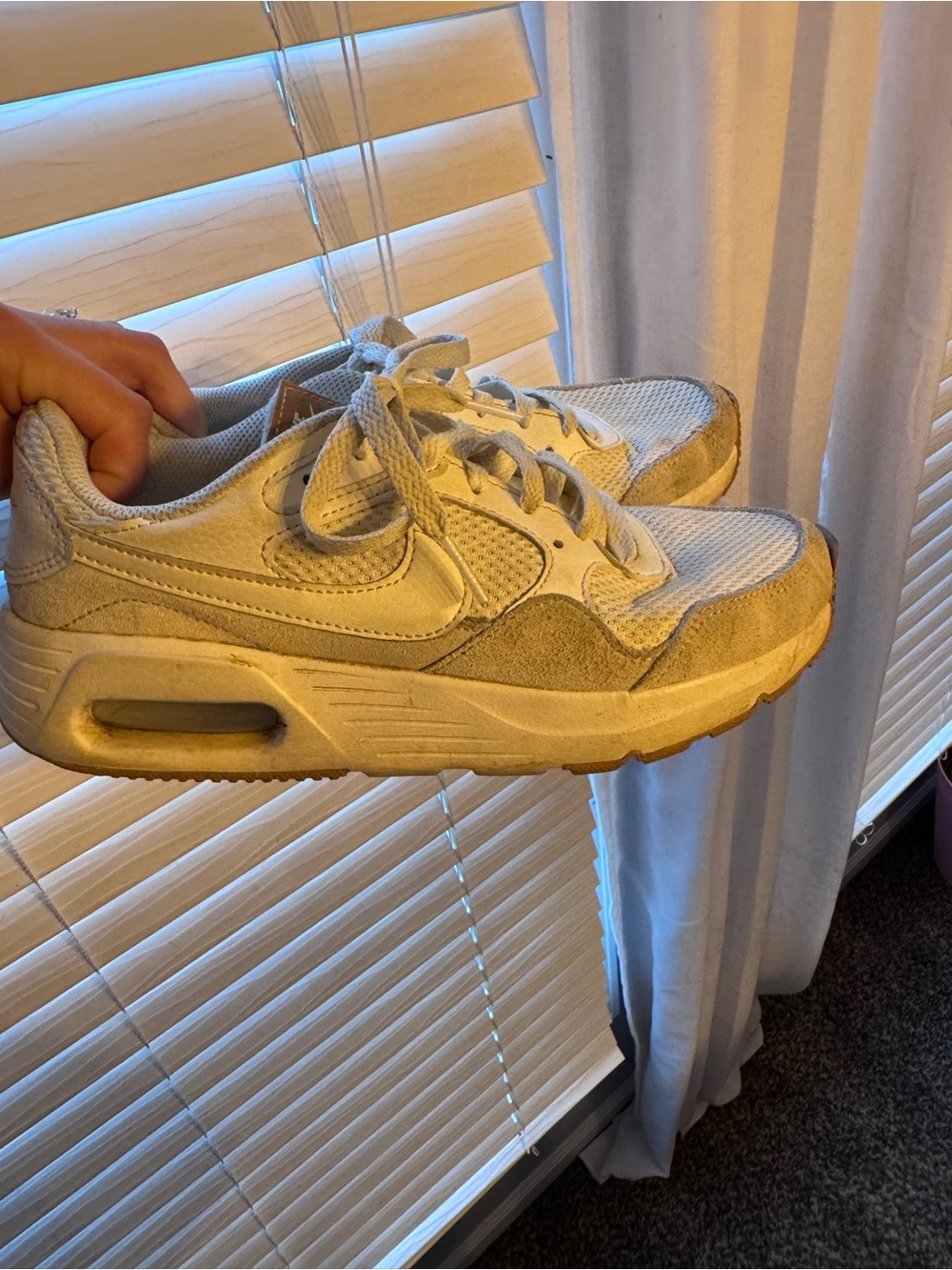 Nike Kids Cream and Tan Athletic Sneakers